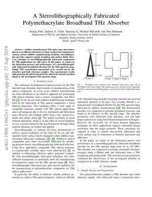 PDF Document Cover - Stereolithographically Fabricated Polymethacrylate Broadband THz Absorber: Design, Fabrication, and Performance