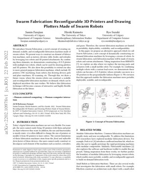 PDF Document Cover - Swarm Fabrication: Reconfigurable 3D Printers and Drawing Plotters Made of Swarm Robots