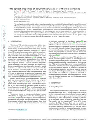Copertina documento PDF - Proprietà Ottiche nel THz dei Polimetacrilati Dopo Ricottura Termica